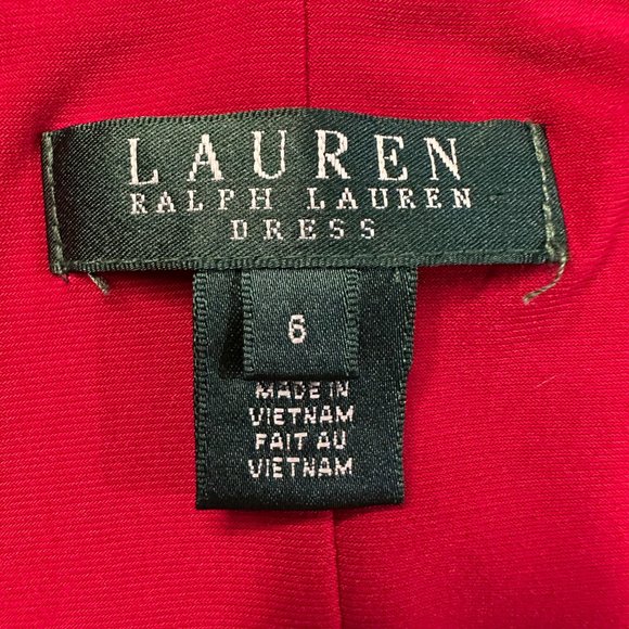 Lauren Ralph Lauren Red Asymmetrical Dress - Picture 4 of 6